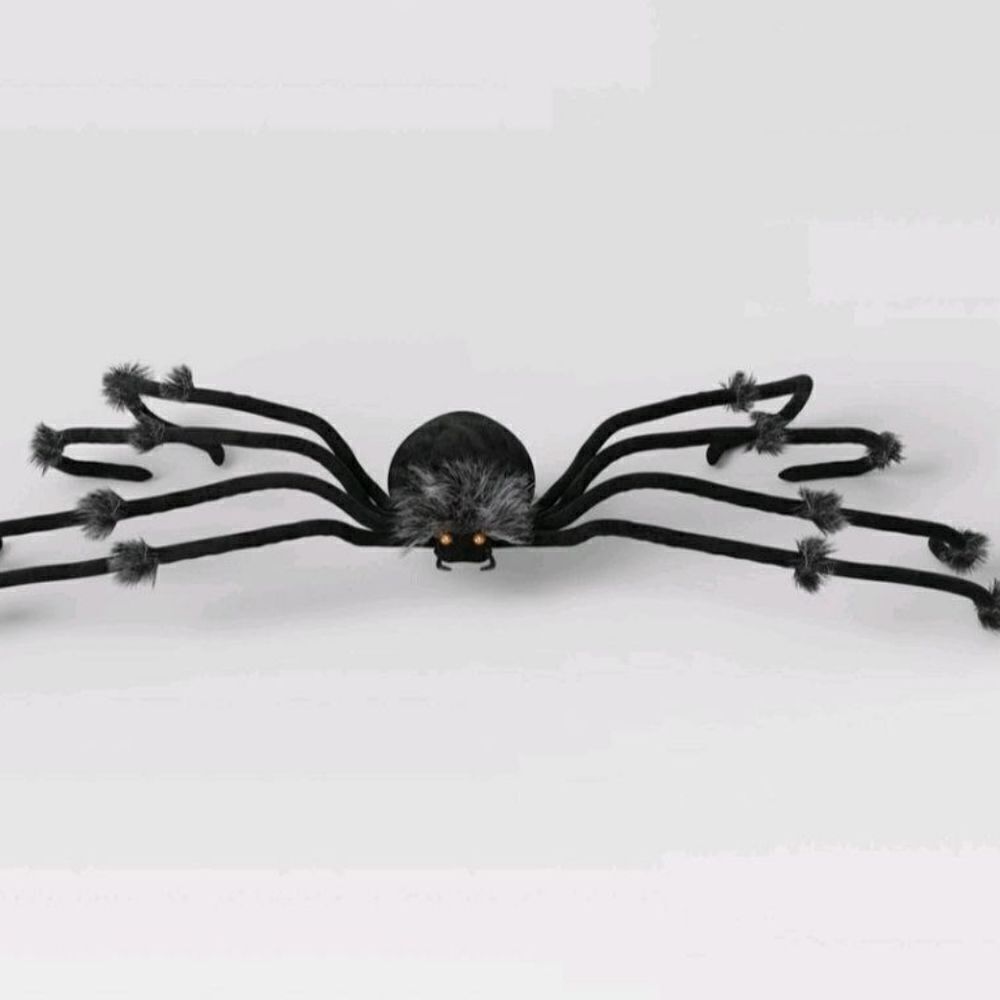 New Hyde and EEK giant 50" Plush black Spider Halloween Decorative Prop